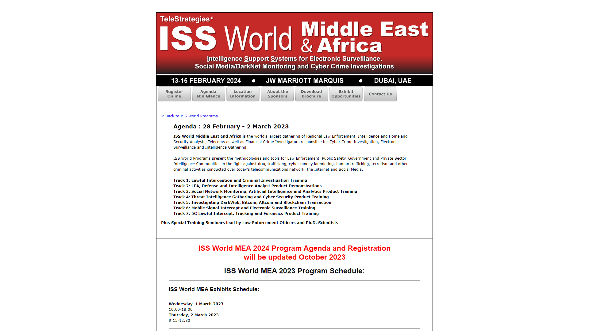 ISS WORLD MEA 2024 World Trade Show Navi