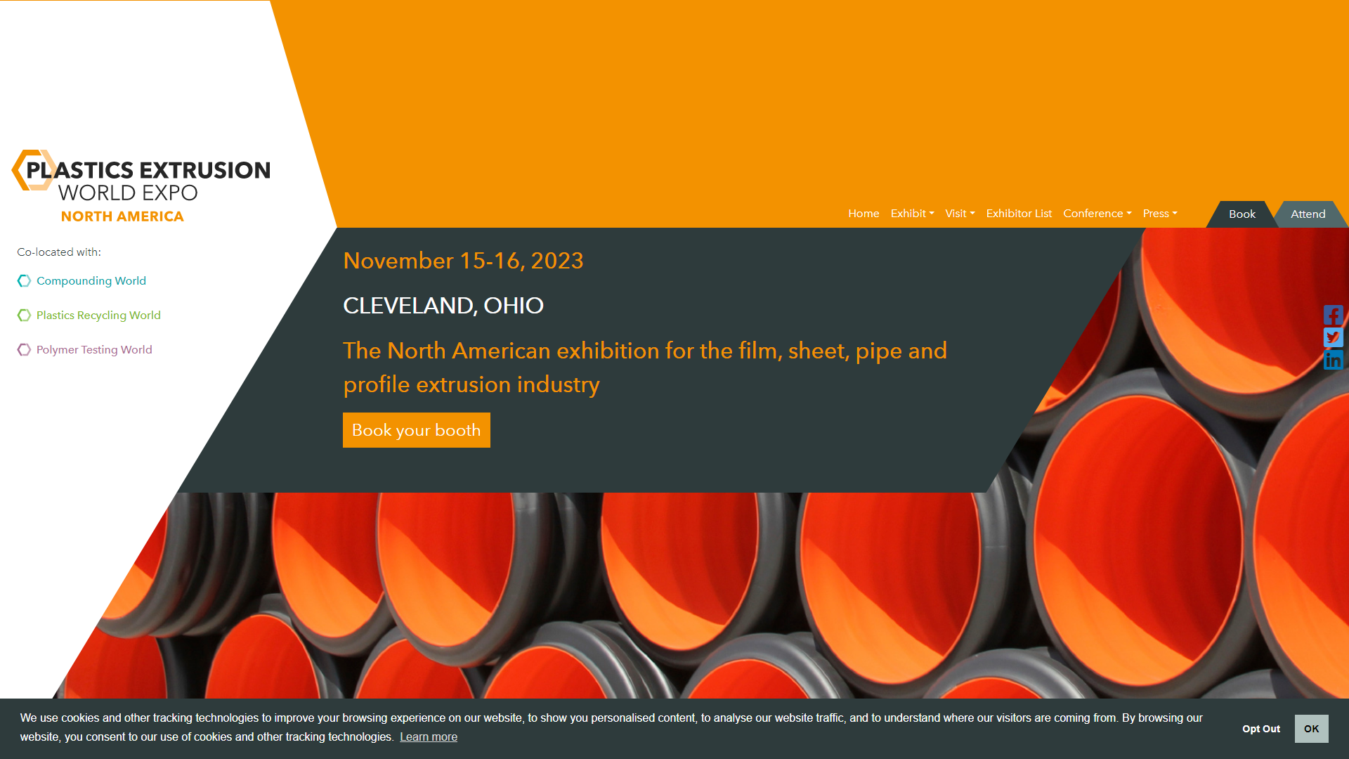 PLASTICS EXTRUSION WORLD EXPO NORTH AMERICA 2023 World Trade Show Navi