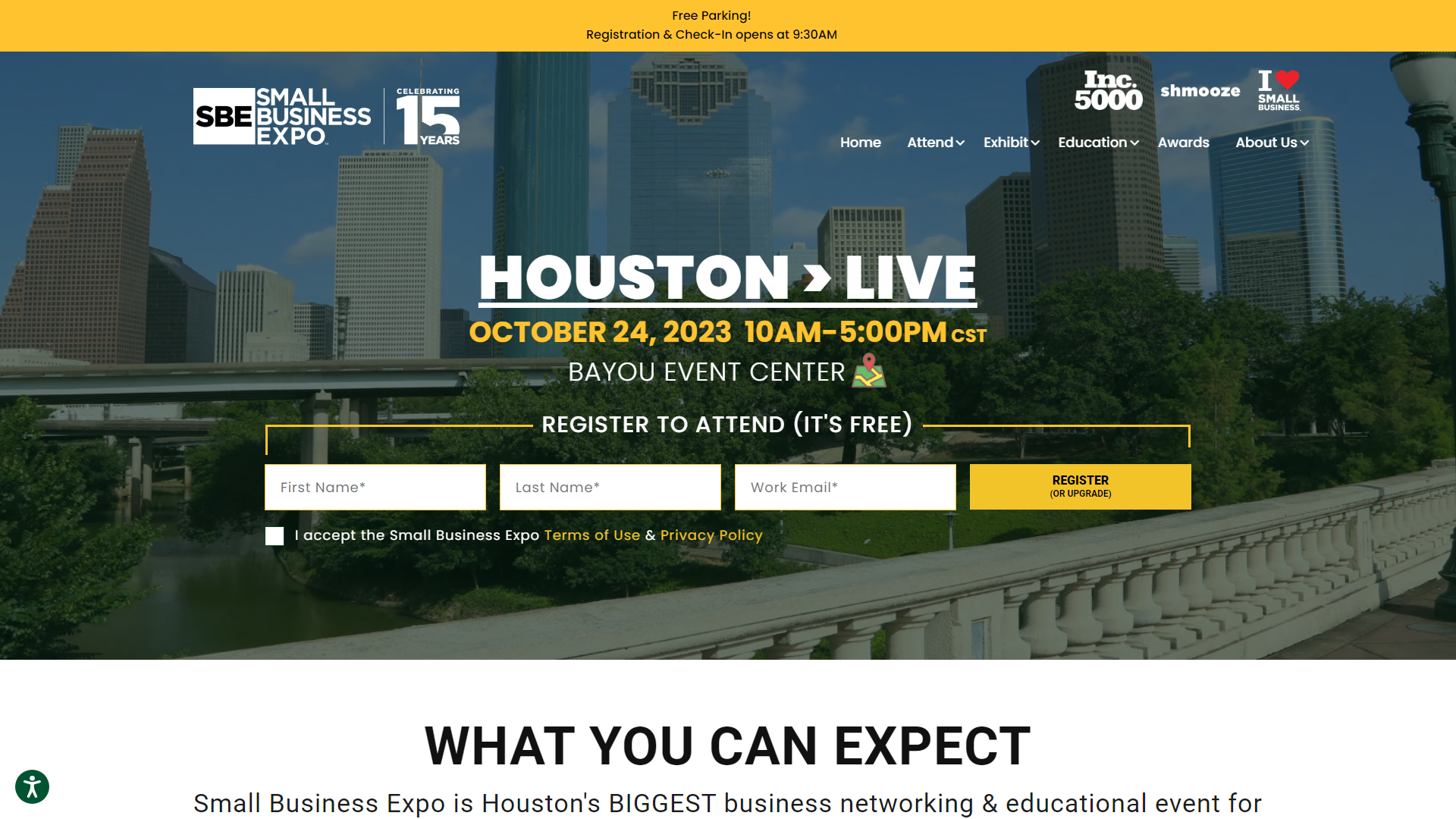 SMALL BUSINESS EXPO HOUSTON 2023 World Trade Show Navi