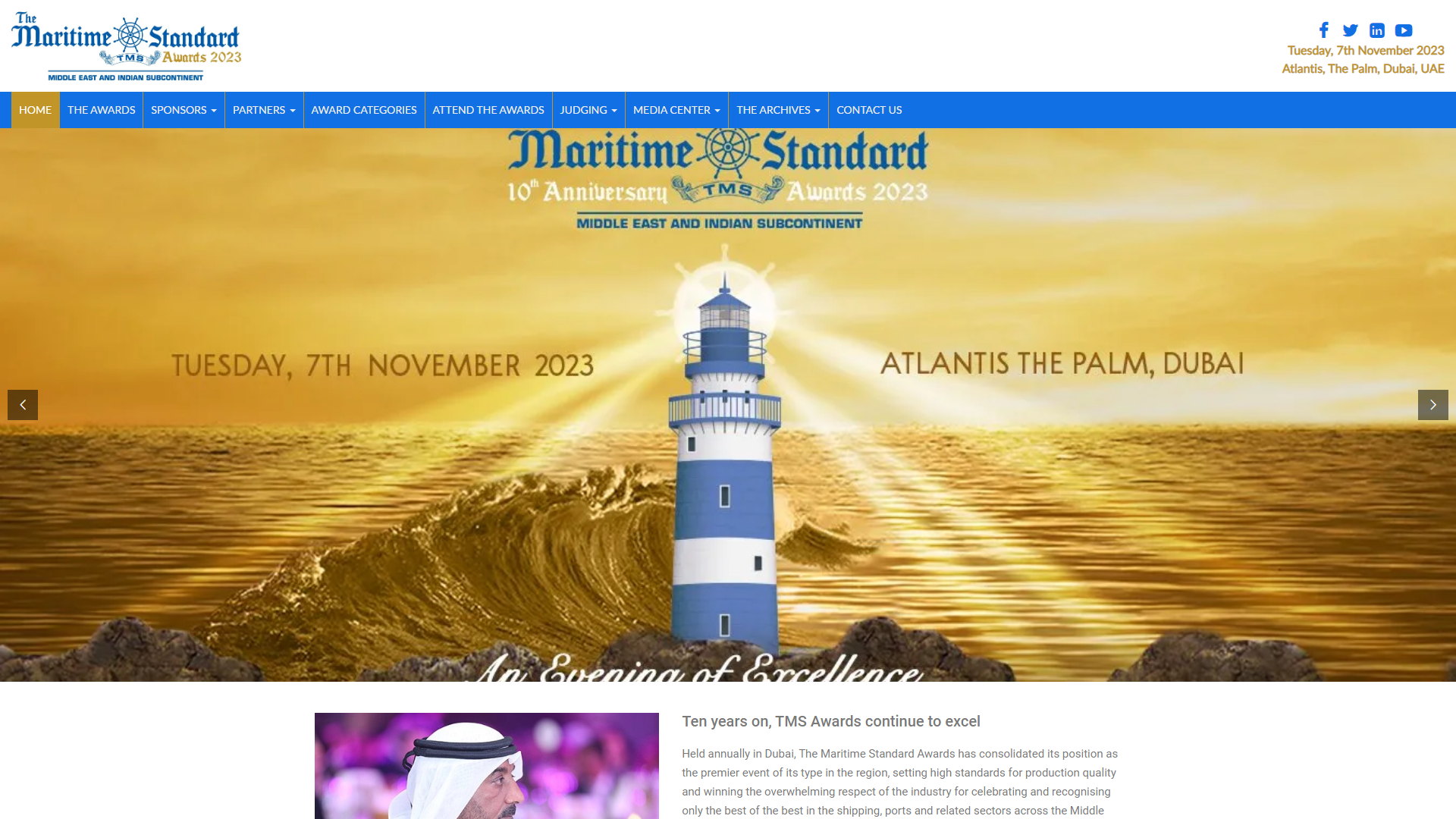 THE MARITIME STANDARD AWARDS 2023 World Trade Show Navi