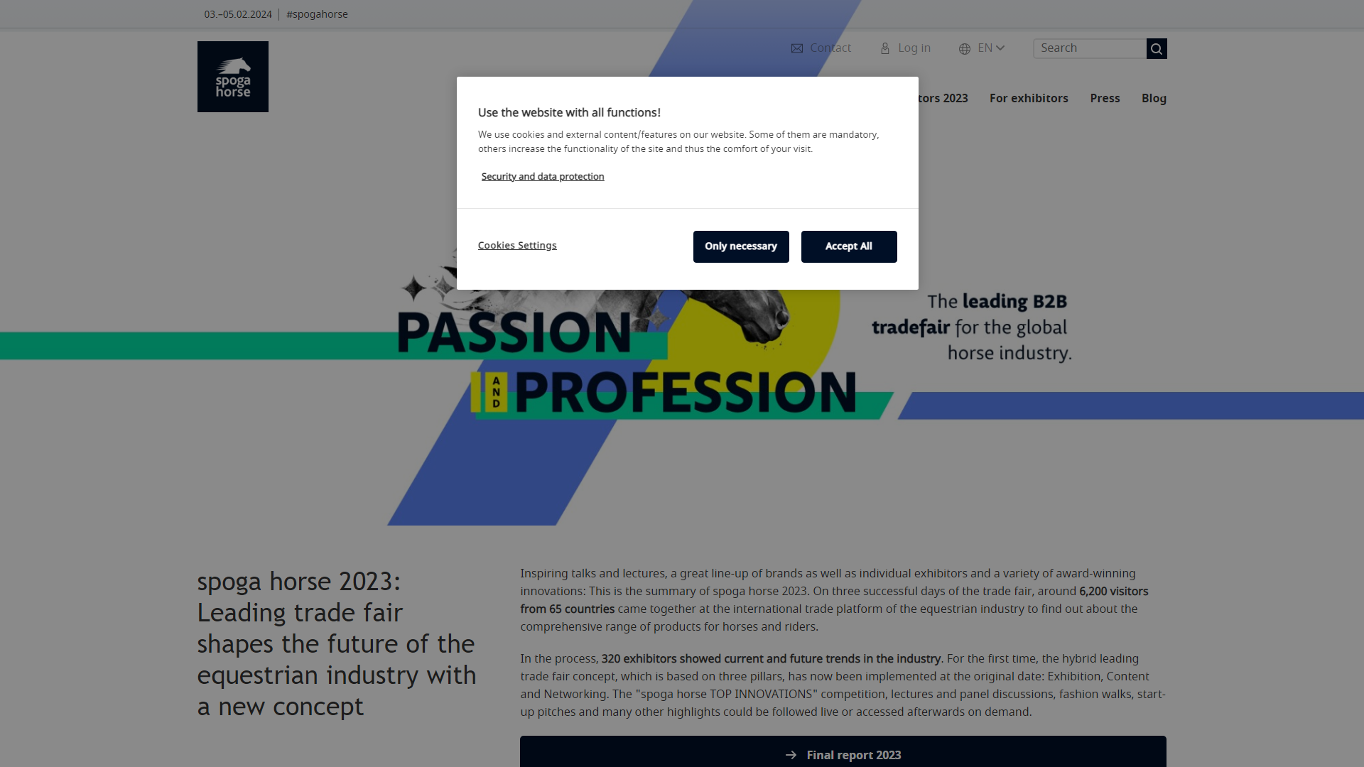 SPOGA HORSE 2024 World Trade Show Navi